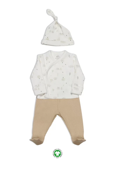 Lenaca Bistyle Always Dream 3'lü Zıbın Takım 13110 Ekru Bej ürün görseli