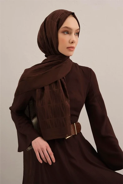 Lyocell Naia Çubuk Desen Şal 3 - Resim 6