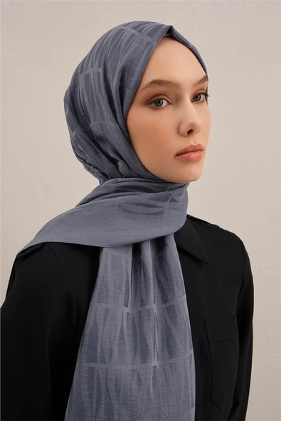 Lyocell Naia Çubuk Desen Şal 3 - Resim 9