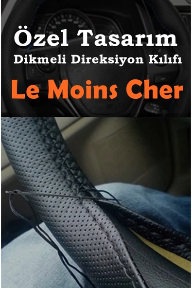 Peugeot 301 Uyumlu Oto Direksiyon Kılıfı Siyah Dikiş Estetik Görünüm Yüksek Kalite - Resim 2