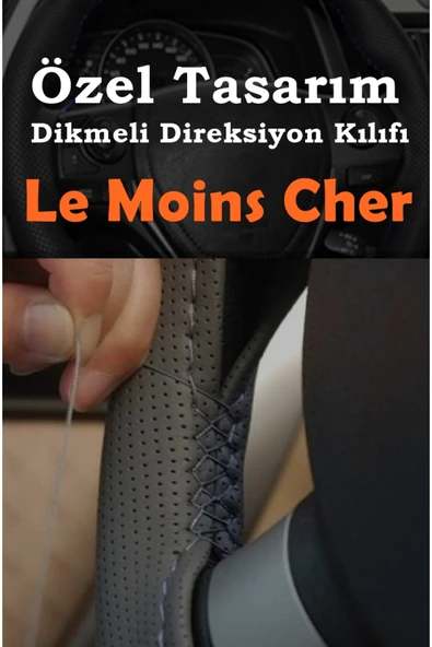 Citroen XSARA Uyumlu Oto Direksiyon Kılıfı Siyah Dikiş Estetik Görünüm Yüksek Kalite ürün görseli 1