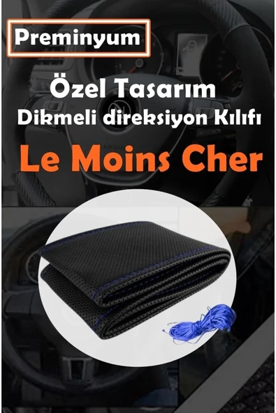 Volvo V50 Uyumlu Oto Direksiyon Kılıfı Mavi Dikiş Estetik Görünüm Yüksek Kalite - 2