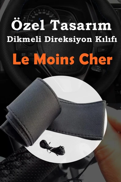 Toyota Auris Uyumlu Oto Direksiyon Kılıfı Siyah Dikiş Estetik Görünüm Yüksek Kalite - Resim 3