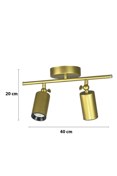 LEGACY Spoti 2'Li Eskitme Renk (GÜN IŞIĞI) Modern Tasarım Cafe - Mutfak - Banyo Spot Ledli Sıralı Avize - Resim 2