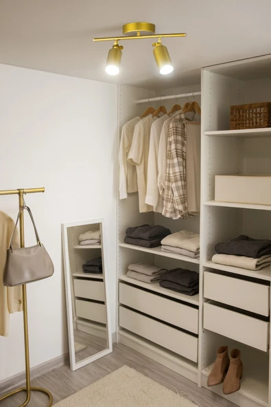 LEGACY Spoti 2'Li Eskitme Renk (BEYAZ IŞIK) Modern Tasarım Cafe - Mutfak - Banyo Spot Ledli Sıralı Avize - Resim 3