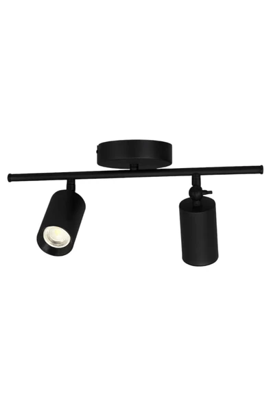 LEGACY Spoti 2'Li Siyah Renk (GÜN IŞIĞI) Modern Tasarım Cafe - Mutfak - Banyo Spot Ledli Sıralı Avize - Resim 4