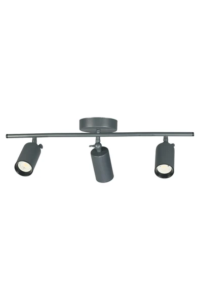 LEGACY Spoti 3'Lü Antrasit Renk (BEYAZ IŞIK) Modern Tasarım Salon - Mutfak - Banyo Spot Ledli Sıralı Avize - Resim 4