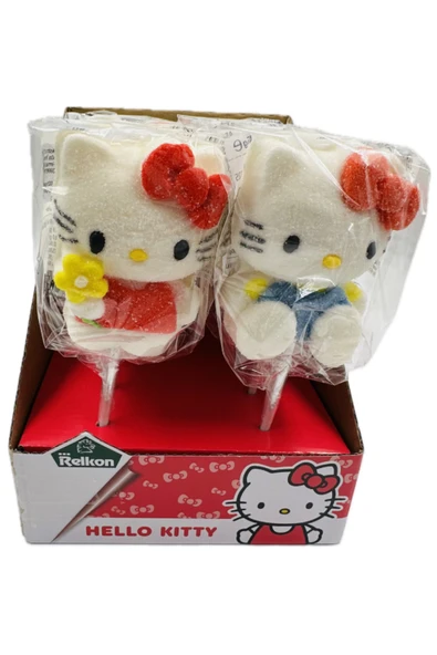 Hello Kitty Relkon Lolipops hello kitty lisanslı marshmallow şekerleme 12 * 45 gr Avantaj Seri