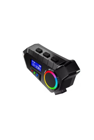 Y30 Kask Kulaklık Bluetooth Motosiklet Kulaklık Rgb Radyolu Intercom - Resim 4