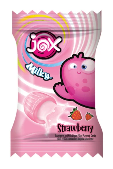 JOX Milky Süt Ve Meyve Aromalı Sıvı Dolgulu Bonbon Şekerleme (5gx200adet) - 4