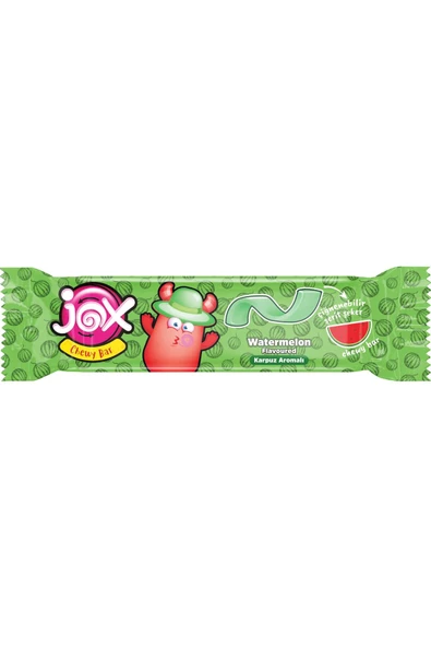 JOX ; Karpuz Aromalı Yumuşak Şerit Şekerleme 7 Gr X 60 Adet/1 Kutu. - Resim 2
