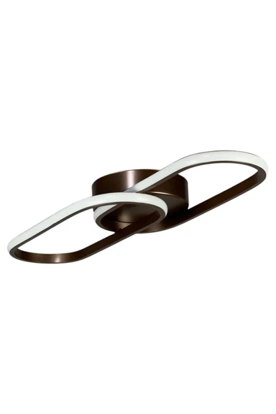 LEGACY Zzez Kahverengi Modern Tasarım Beyaz Ledli Cafe - Mutfak - Salon 2 Li Led Avize - Resim 4