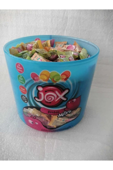 JOX Bonbon Milky Meyve Ve Süt Aromalı Dolgulu Vegan Şekerleme 1 Kg