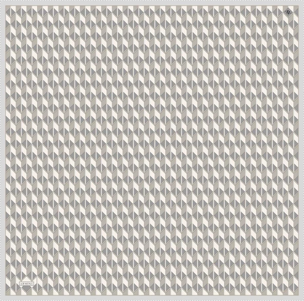 Geometrik Desenli Sura Saf İpek Eşarp - 9309 - Resim 8