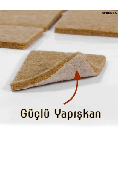 SPRENDA 14 lü Mobilya Altı Zemin Koruyucu Yapışkanlı Keçe - Resim 4