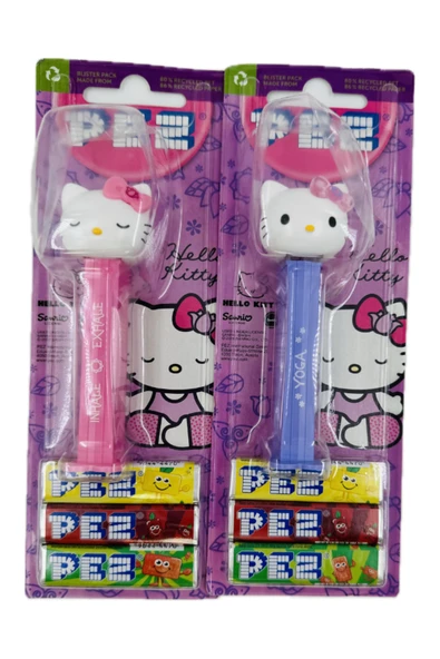 Pez Hello Kitty Lisanslı Pez Oyuncak Şekerleme 2 Pez Adam 6 Şekerleme Avantaj Paket