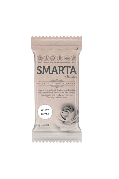 Smarta Modelleme Kil Hamuru 100 Gr No:06 Beyaz (whıte)