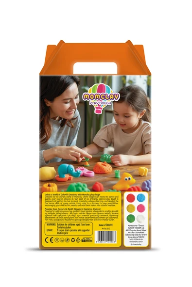 MomClay 6 Renkli Doğal Oyun Hamuru - 2