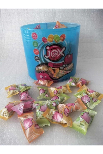 JOX Bonbon Milky Meyve Ve Süt Aromalı Dolgulu Vegan Şekerleme 1 Kg - 3