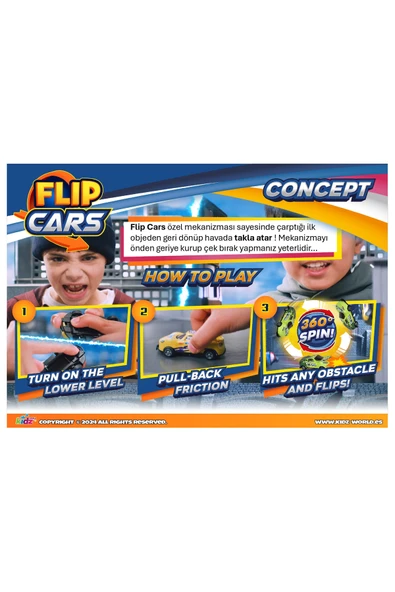 Unibon Flip Cars - Çarpan, Zıplayan, Takla Atan Arabalar 1 Ad - 3
