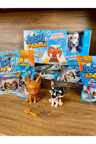 Unibon Washy Friends - Sevimli Köpek Figürleri - Yıka Rengi Değişsin
