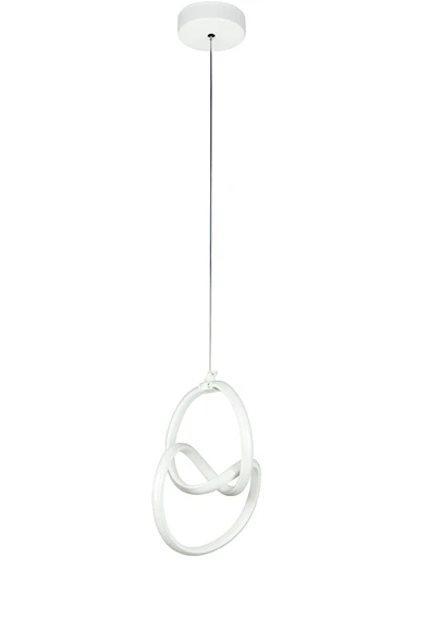 LEGACY Doruk Beyaz Renk Modern Tasarım Salon Mutfak Hol Beyaz Led Sarkıt Avize - Resim 4