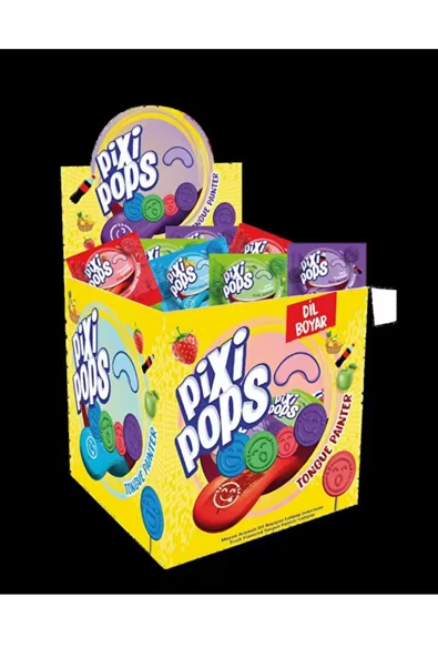 pixi Pops Meyve Aromalı Dil Boyayan Şeker 150 Adet ürün görseli 1