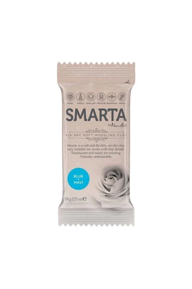 Smarta Havayla Kuruyan Modelleme Hamuru Mavi 100 gr