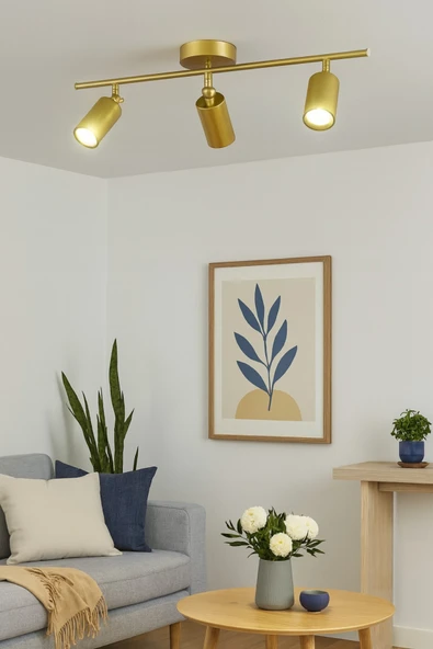 LEGACY Spoti 3'Lü Eskitme Renk (BEYAZ IŞIK) Modern Tasarım Salon - Mutfak - Banyo Spot Ledli Sıralı Avize ürün görseli