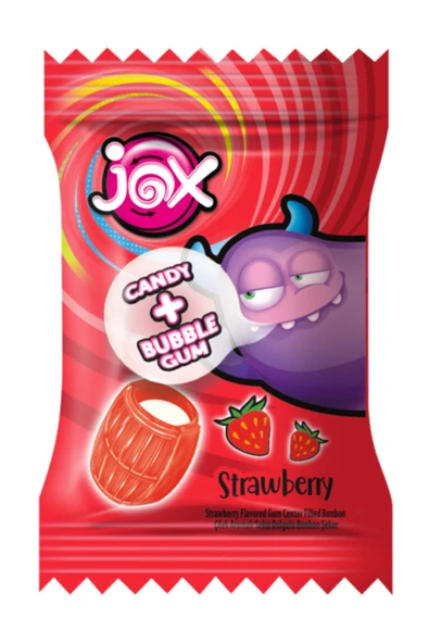 JOX Gum Bonbon Meyve Aromalı Sakız Dolgulu Bonbon Şeker (5 G X200 Adet) - 2