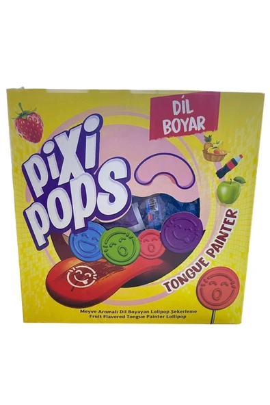 pixi Pops Meyve Aromalı Dil Boyayan Şeker 150 Adet - Resim 4