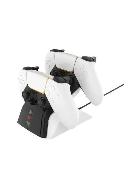 Ps5 Dualsense /ps5 Slim/ps5 Pro Gamepad Hızlı Şarj İstasyonu Çift Kol Şarj Ünitesi - Resim 3