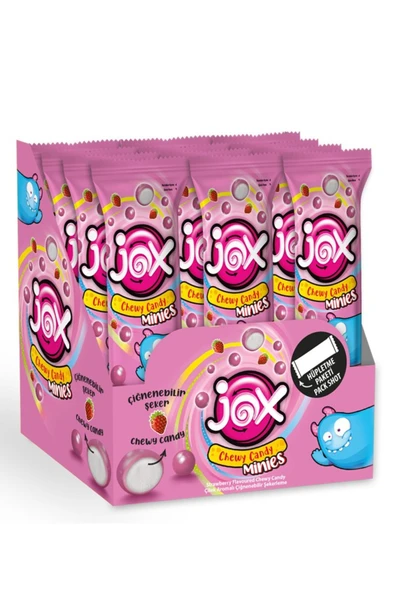 JOX Minies Çilek Çiğnenebilir Şekerleme 10gX24 adet/1 Kutu