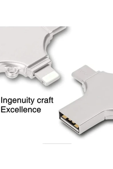 Otg 4in1 Cep Telefonu Çok Fonksiyonlu Usb Flash Bellek 128 Gb Type-c, Micro Sd Ve Kart Okuyucu - Resim 2