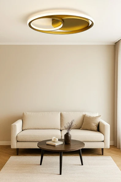 LEGACY Okka Eskitme Renk Modern Tasarım Yemek Masası Üstü - Mutfak - Salon Beyaz Led 2 Li Avize ürün görseli