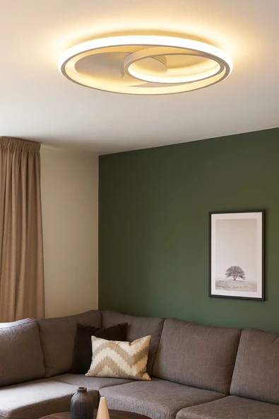 LEGACY Okka Beyaz Renk Modern Tasarım Yemek Masası Üstü - Mutfak - Salon Beyaz Led 2 Li Avize ürün görseli