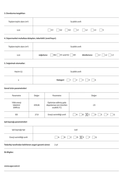 Uğur UDD 365 T D/S R63 C Enerji Sınıfı 249 Lt Sandık Tipi Derin Dondurucu - 4