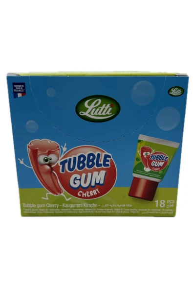 Zaini Lutti Tubble Gum Cherry İthal Sakız X 18 Kutu Avantaj Paket - 2