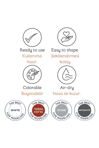 Smarta Bold Toprak Rengi 500 Gr Seramik Kili - 2