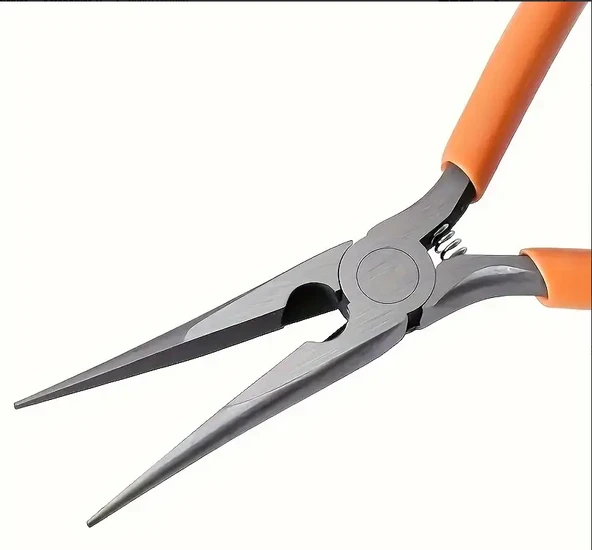 ÇELİK UZUN KARGABURUN PENSE - TURUNCU - 7