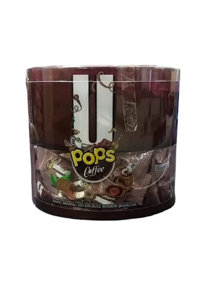 Pops Sıvı Dolgulu Kahve Aromalı Bonbon Şekerleme 1000 Gr.
