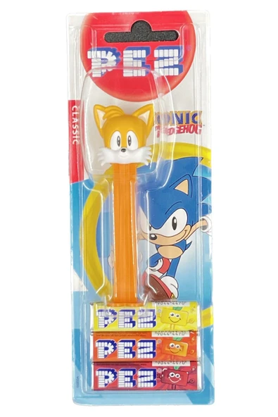Pez Sonic Lisanslı 1 Oyuncak Dispenser + 3 Şeker Paketi