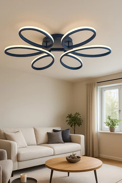 LEGACY Sedef Antrasit Renk Modern Tasarım Yatak Odası - Salon - Mutfak Gün Işığı Ve Beyaz Led Avize ürün görseli