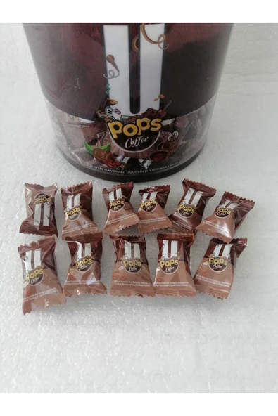Durukan Şekerleme U Pops Caffee Kahve Dolgulu Şekerleme 1 kg Silindir Kutu