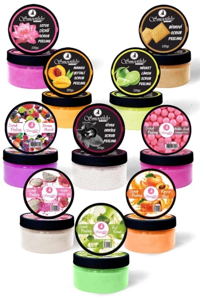 Premium El Ayak & Vücut Bakım Peeling Seti 200ml X 10 Adet ürün görseli