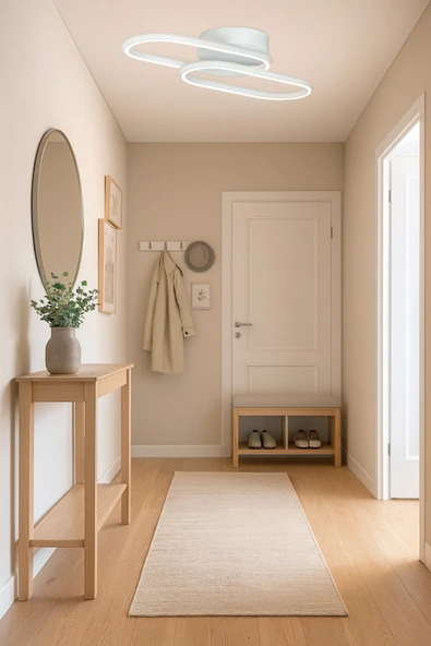 LEGACY Zzez Beyaz Renk Modern Tasarım Beyaz Ledli Cafe - Mutfak - Salon 2 Li Led Avize - Resim 3