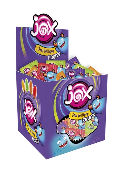 JOX Fruıty Meyve Aromalı Yassı Lolipop (8gx120 Adet) ürün görseli 1