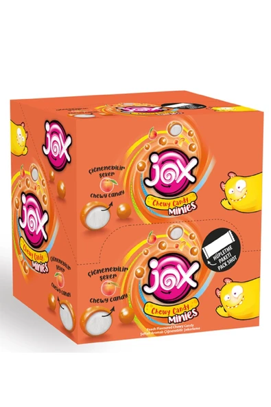 JOX Minies Şeftali Çiğnenebilir Şekerleme 10gX24 adet/1 Kutu - Resim 2