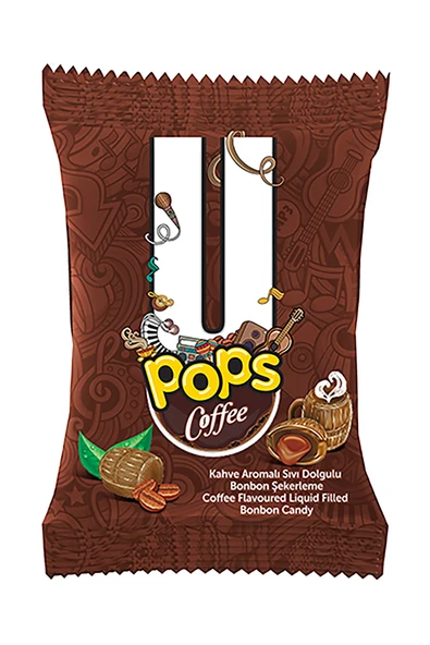 U POPS Coffee - Kahve Aromalı Sıvı Dolgulu Bonbon Şekerleme (5g X 200 Adet) - 2