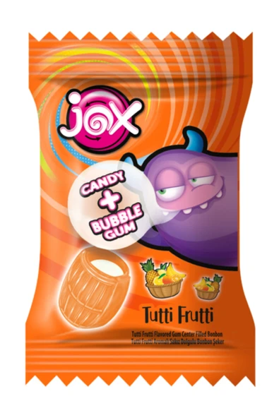 JOX Gum Bonbon Meyve Aromalı Sakız Dolgulu Bonbon Şeker (5 G X200 Adet) - 5